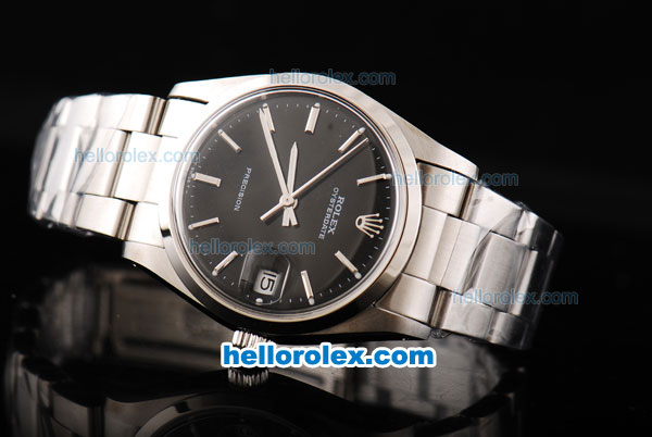 Rolex Milgauss Precision Automatic Movement Silver Case with Silver Stick Markers-Black Dial and SS Strap - Click Image to Close